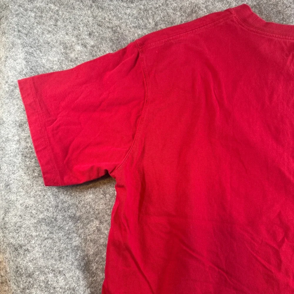 Jordan T-Shirt Mens Sz L Loose Fit Red Jumpman Logo Crew Neck Cotton Tee Short